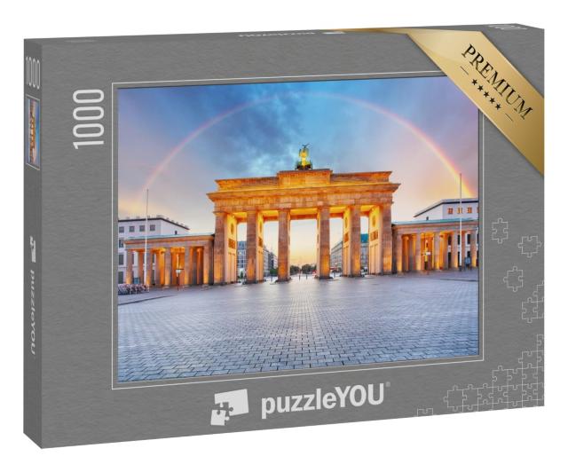 Puzzle 1000 Teile „Das Brandenburger Tor mit Regenbogen“
