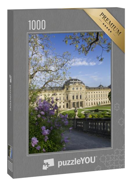 Puzzle 1000 Teile „Blumen vor der Residenz in Würzburg in Deutschland“