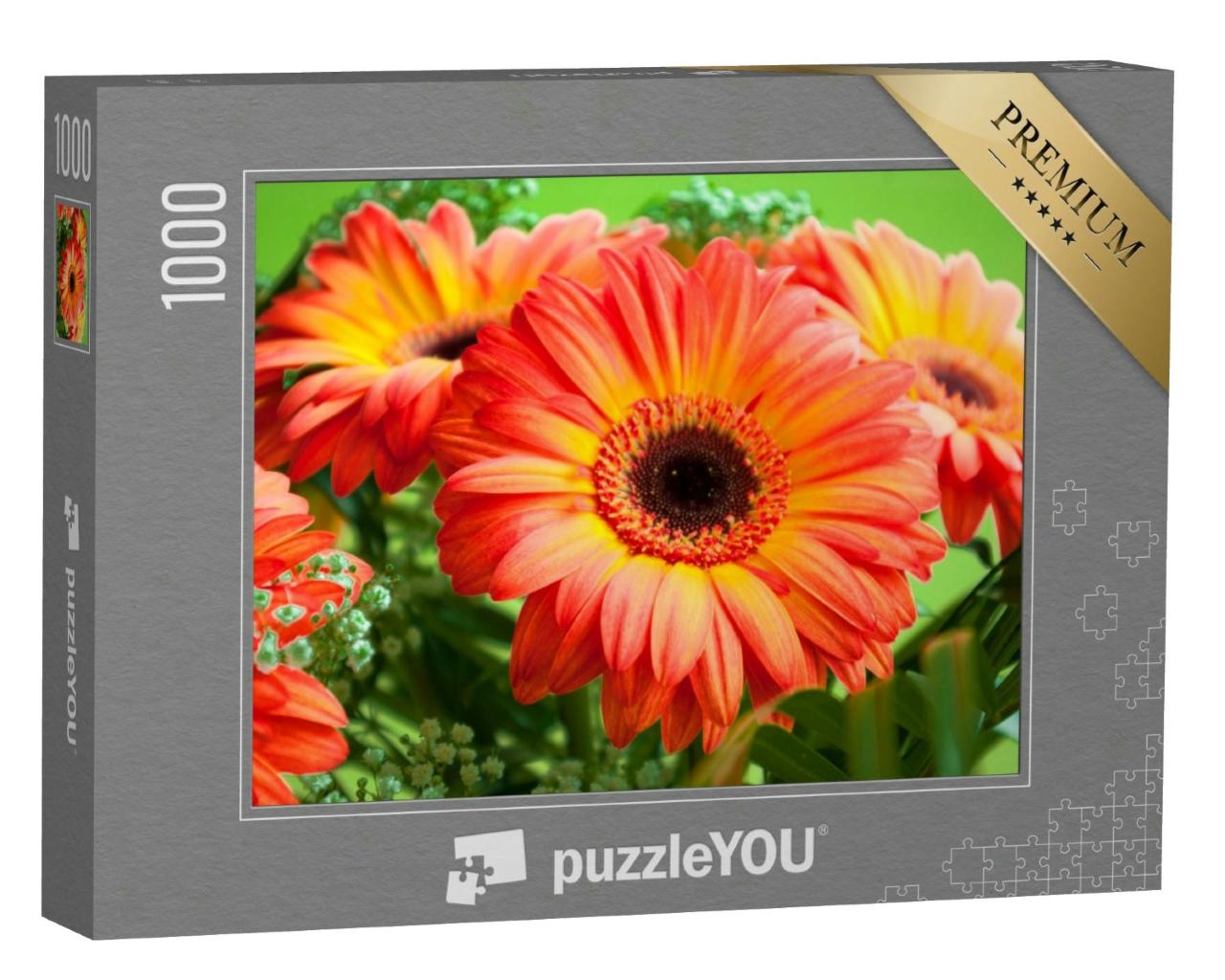 Puzzle 1000 Teile „Blumenstrauß aus Frühlingsgerbera“