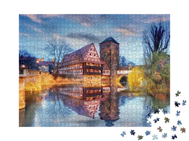 Puzzle 1000 Teile „Wunderschöner Blick auf Nürnberg, Deutschland“