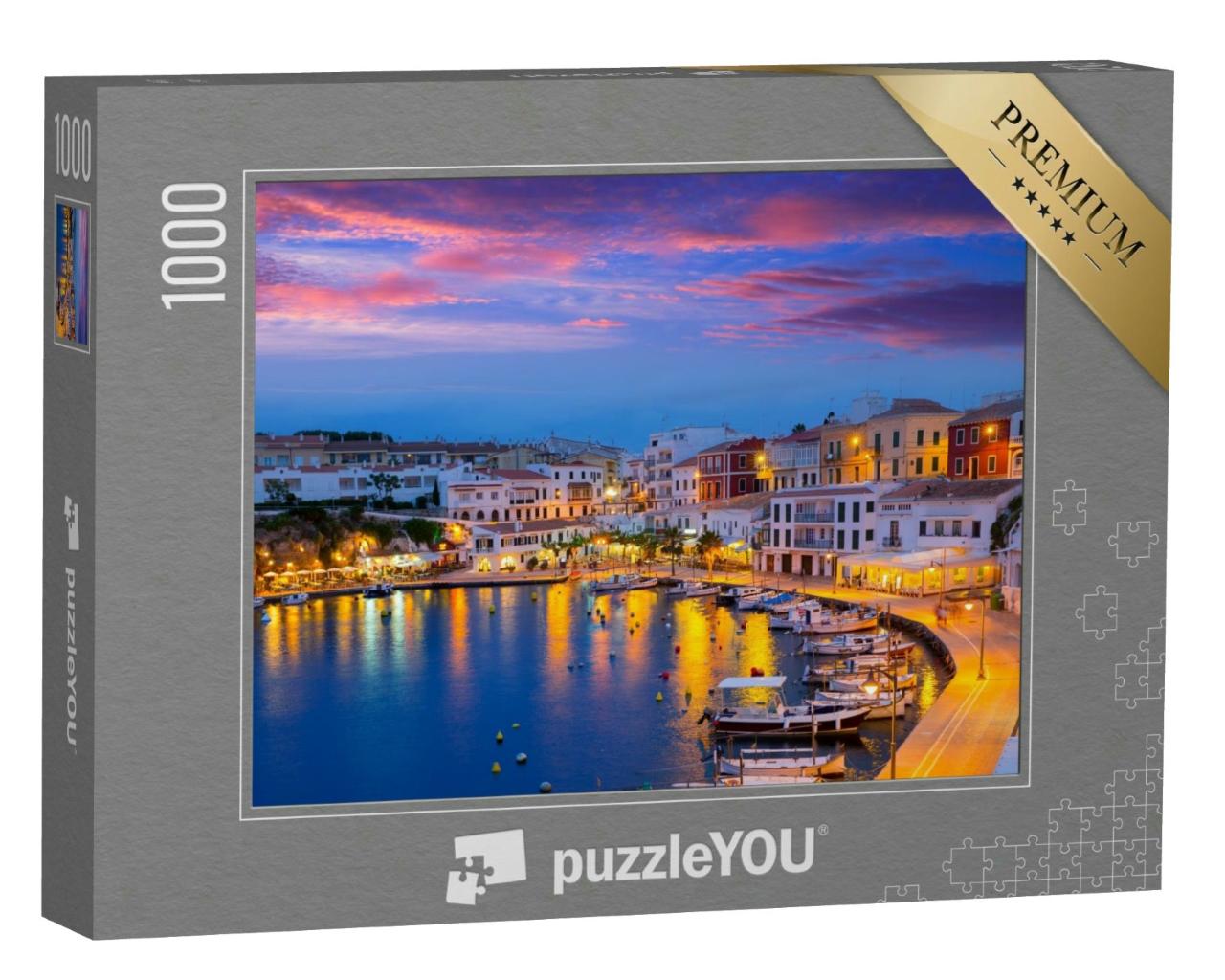 Puzzle 1000 Teile „Sonnenuntergang über Mahon auf den Balearen“