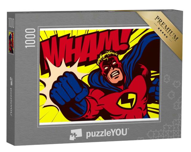 Puzzle 1000 Teile „Pop-Art-Comic-Stil: Superheld“