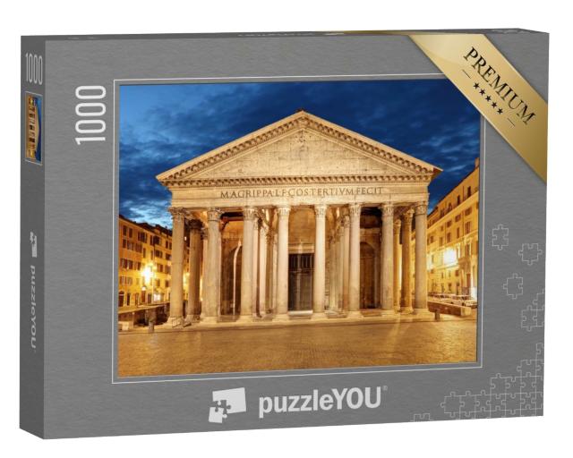 Puzzle 1000 Teile „Beleuchtetes Pantheon bei Nacht, Rom“