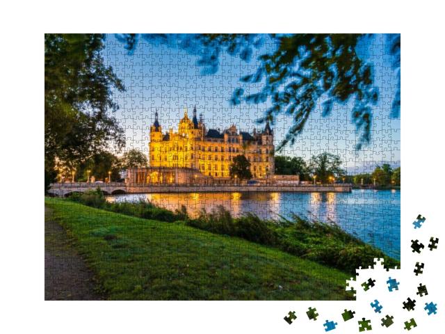 Puzzle 1000 Teile „Schweriner Schloss in der Stadt Schwerin“