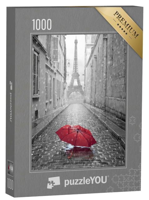 Puzzle 1000 Teile „Eiffelturm: Blick von der Straße von Paris“