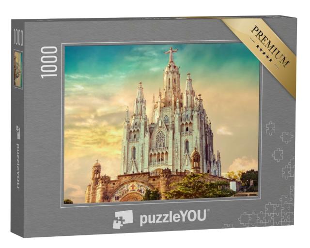 Puzzle 1000 Teile „Kirche des Heiligsten Herzens Jesu, Barcelona, Spanien“