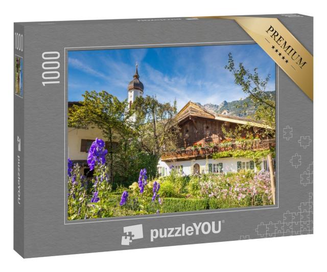 Puzzle 1000 Teile „Historische Stadt Garmisch-Partenkirchen, Bayern, Deutschland“