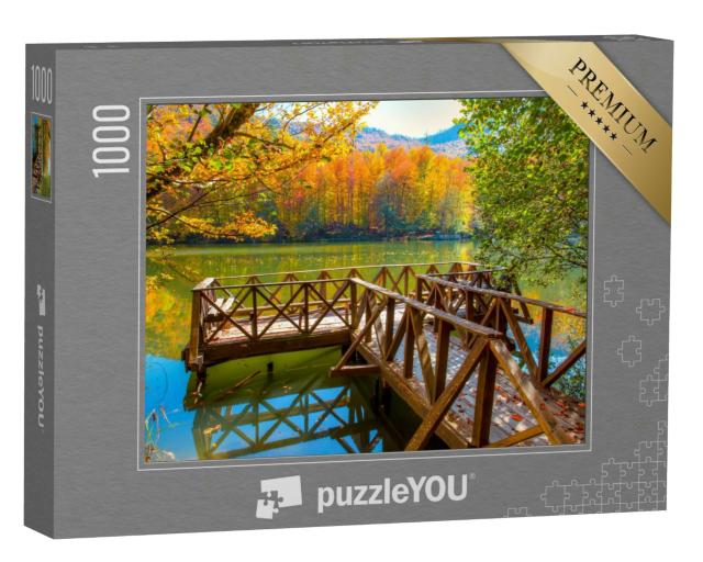 Puzzle 1000 Teile „Herbstlandschaft im sieben Seen Yedigoller Park, Bolu, Türkei“