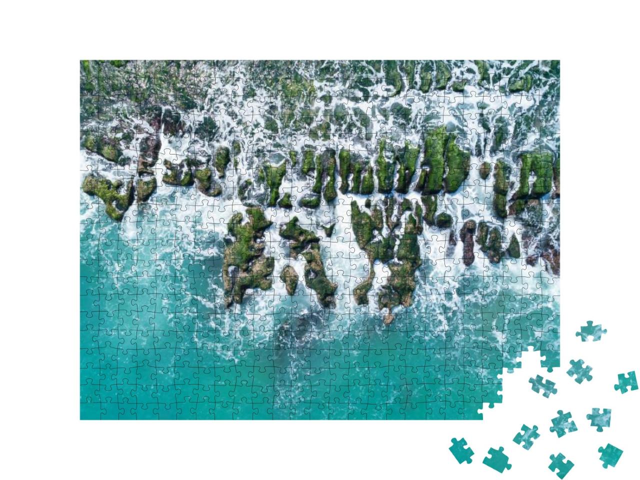 Puzzle 500 Teile „Laomei Green Reef an der Nordküste von Taiwan“