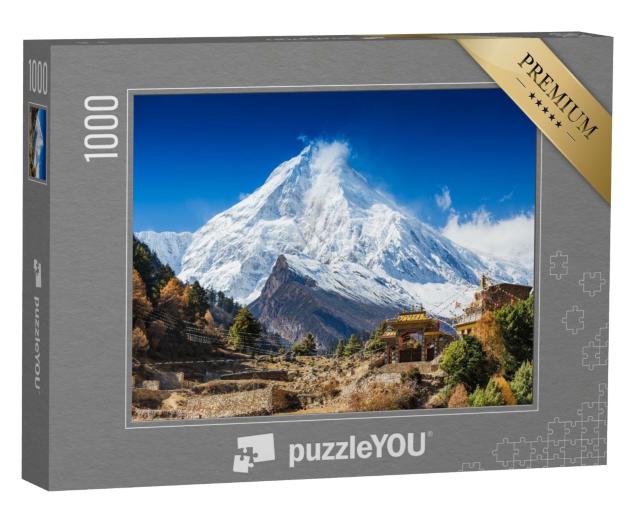 Puzzle 1000 Teile „Mount Manaslu im Himalaya, Nepal“