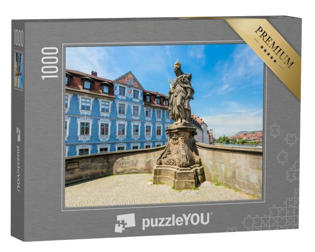 Puzzle 1000 Teile „Statue der Hl. Kunigunde an der Regnitz, Bamberg, Deutschland“