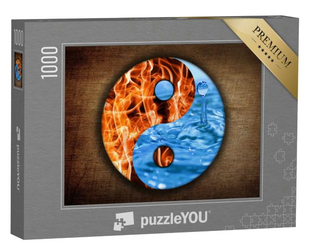 Puzzle 1000 Teile „Wasser und Feuer. Yin und Yang Symbol der Harmonie“
