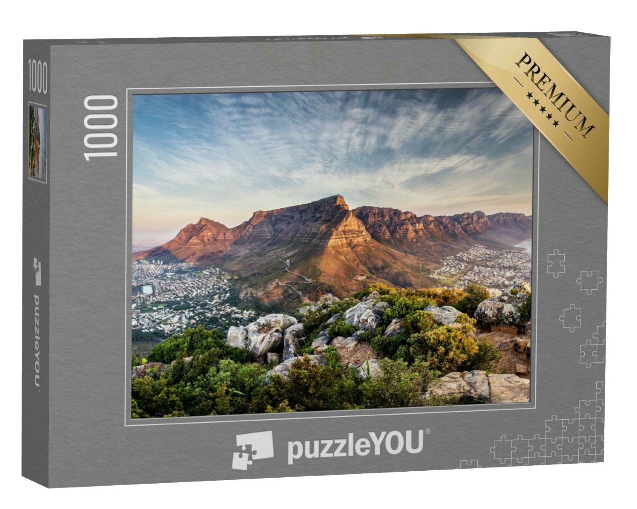 Puzzle 1000 Teile „Tafelberg im Sonnenuntergang“