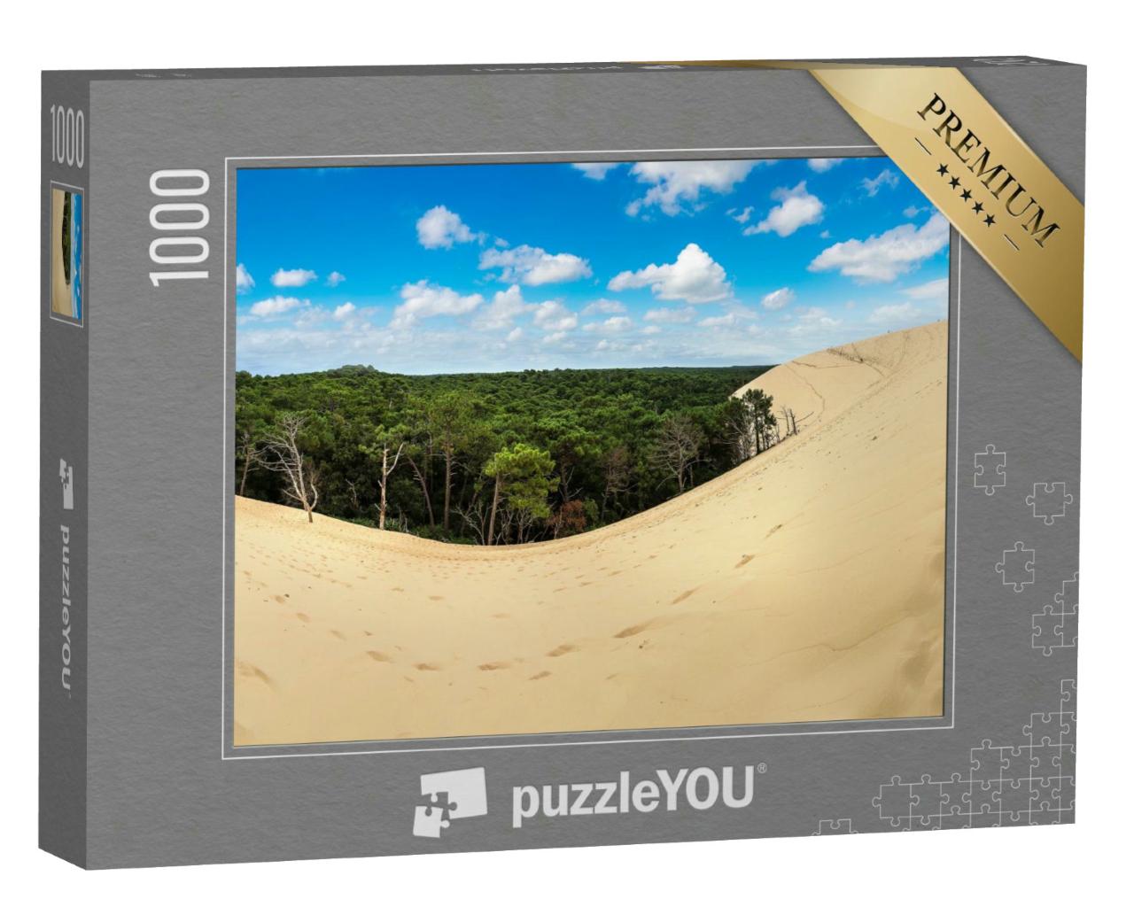 Puzzle 1000 Teile „Dune du Pilat: höchste Sanddüne Europas, Aquitanien, Frankreich, Atlantik“