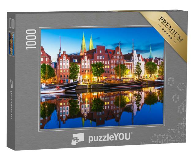 Puzzle 1000 Teile „Altstadt und Architektur von Lübeck, Deutschland“