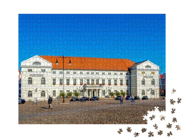 Puzzle 1000 Teile „Marktplatz und Rathaus in Wismar, Deutschland“