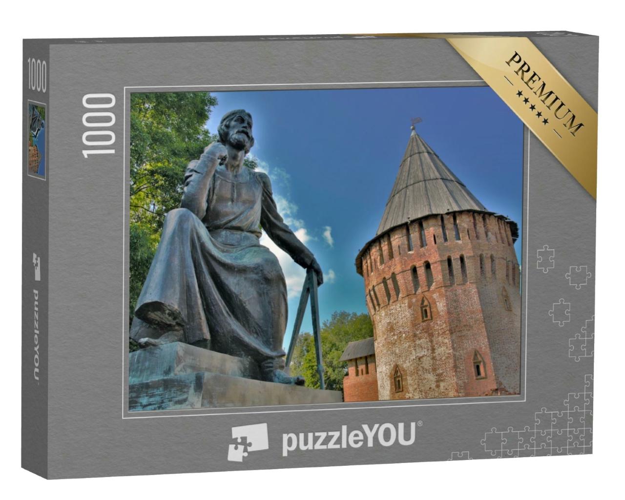 Puzzle 1000 Teile „Denkmal für Fedor Kon und der Turm der Smolensker Festungsmauer“