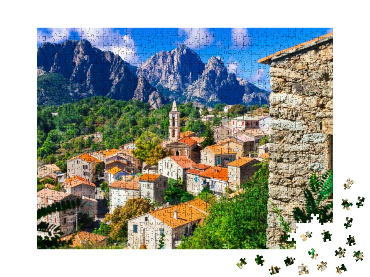 Puzzle 1000 Teile „Evisa: ein malerisches Bergdorf auf Korsika“