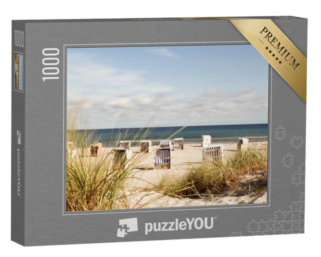 Puzzle 1000 Teile „Strandkörbe an der Ostsee mit Dünengras“