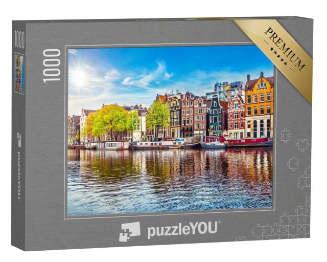 Puzzle 1000 Teile „Amsterdam, Niederlande: Die tanzenden Häuser“