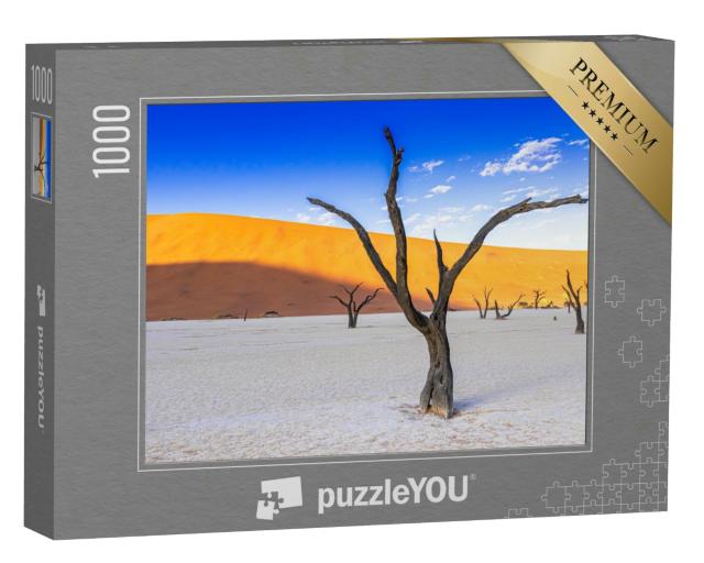 Puzzle 1000 Teile „Beeindruckende Naturlandschaft: Salzpfanne im Deadvlei, Namibia“