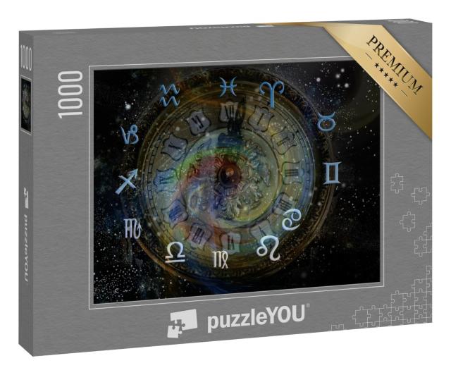 Puzzle 1000 Teile „Astrologie, zwölf Tierkreiszeichen“