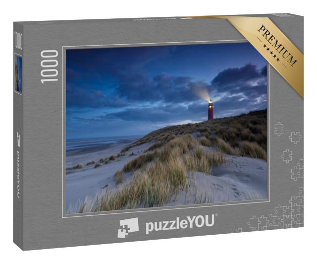Puzzle 1000 Teile „Leuchtturm in der Abenddämmerung, Texel, Holland“