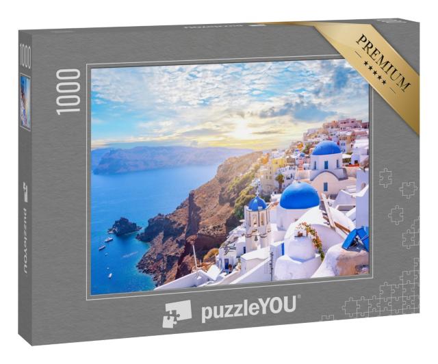 Puzzle 1000 Teile „Oia: Dorf auf Santorini, Griechenland“