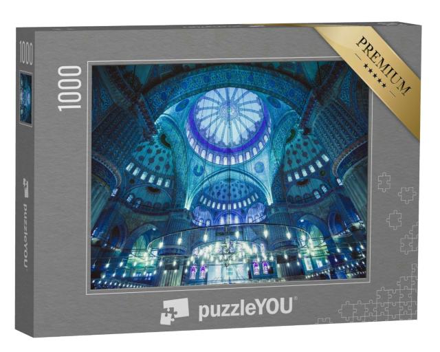 Puzzle 1000 Teile „Das Innere der Blauen Moschee, Istanbul, Türkei“