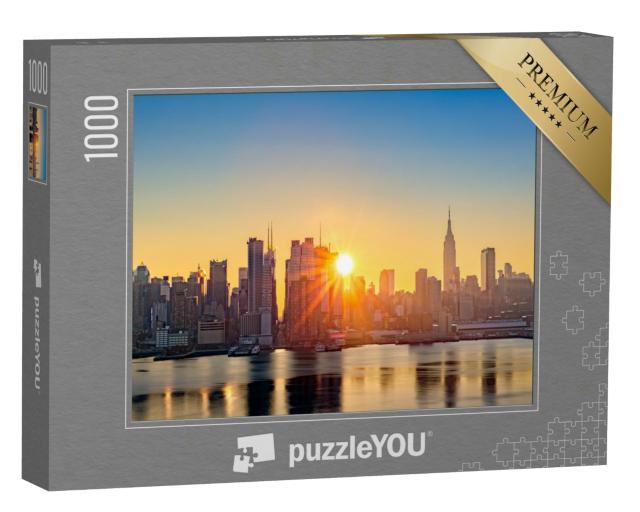Puzzle 1000 Teile „Midtown Manhattan im Sonnenaufgang“