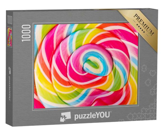 Puzzle 1000 Teile „Großer Lolli in bunten Regenbogenfarben “