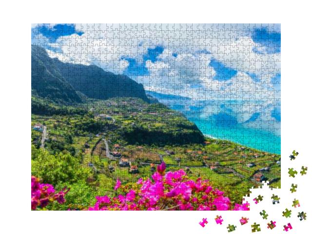 Puzzle 1000 Teile „Die Nordküste der Madeira-Inseln vom Solar de Boaventura Miradouro aus“