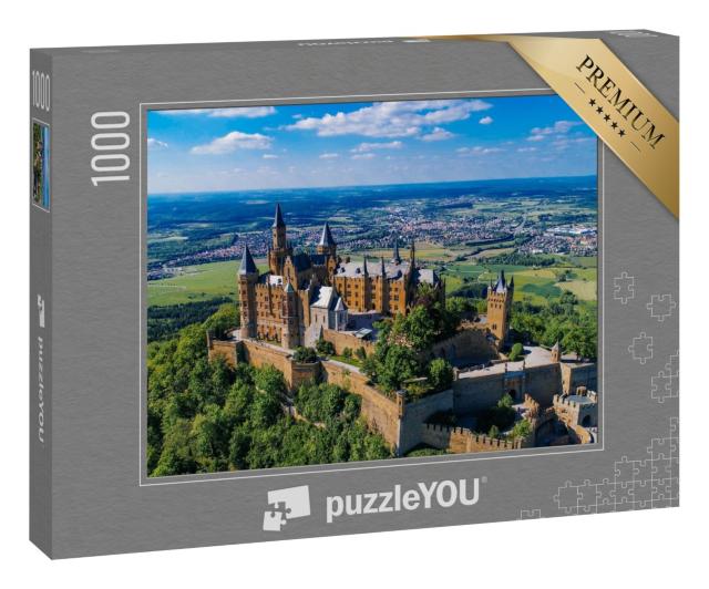 Puzzle 1000 Teile „Luftaufnahme der berühmten Burg Hohenzollern, Deutschland“