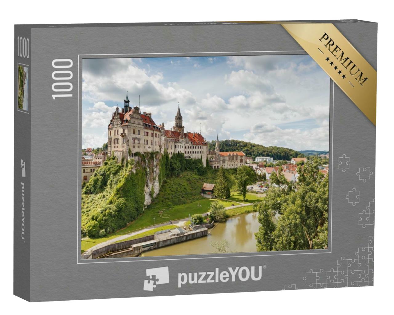 Puzzle 1000 Teile „Imposantes Schloss in Sigmaringen am Neckar, Baden-Württemberg“