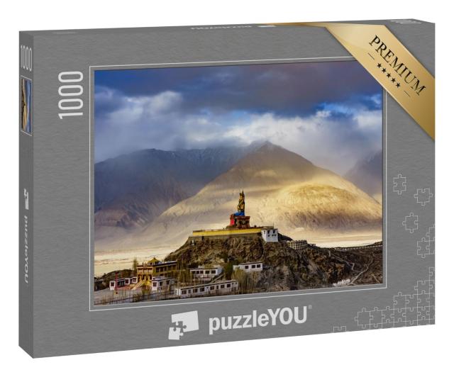 Puzzle 1000 Teile „Maitreya-Buddha-Statue im Diskit-Kloster, Nubra-Tal, Indien“