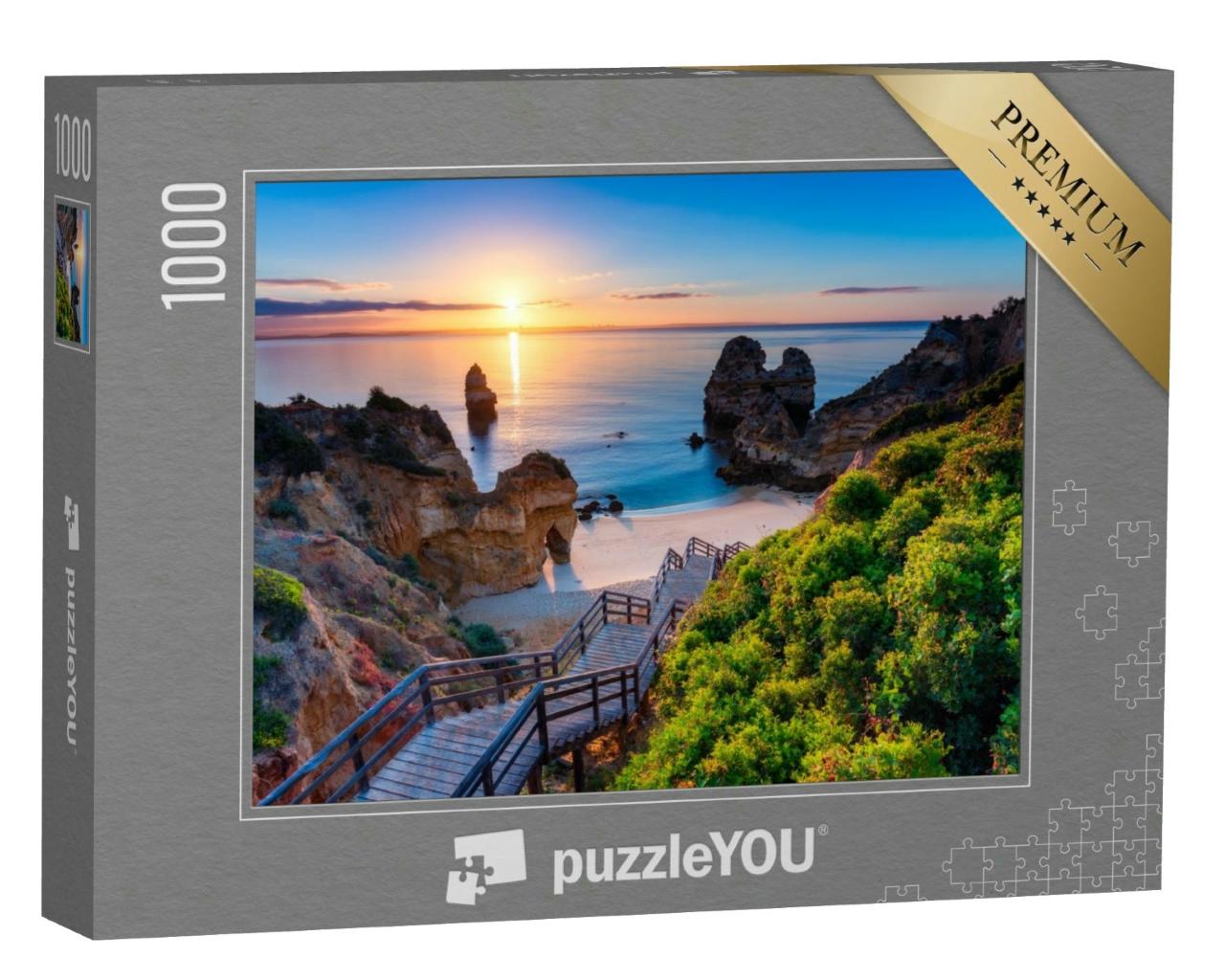 Puzzle 1000 Teile „Weg zum Camilo Strand an der Algarve, Portugal“