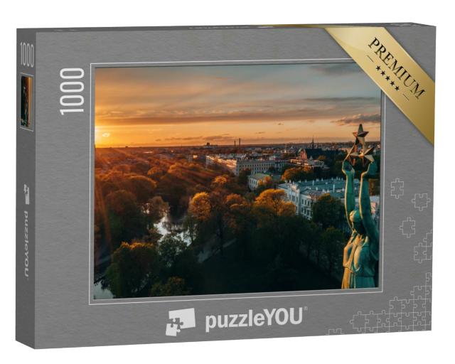 Puzzle 1000 Teile „Freiheitsdenkmal Milda in Riga, Lettland“