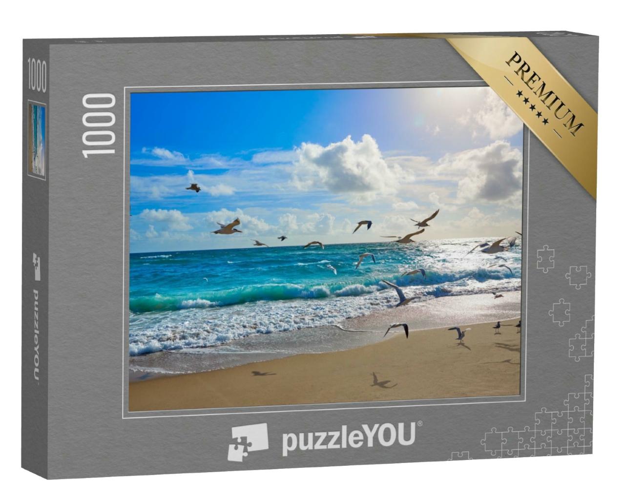 Puzzle 1000 Teile „Möwen am Palm Beach, Florida, USA“