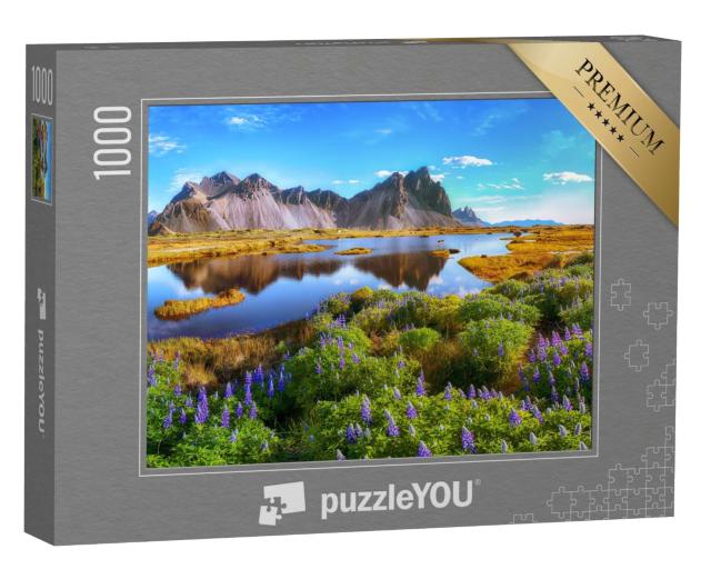 Puzzle 1000 Teile „Malerisch-wild: Stokksnes-Kap, Vestrahorn, Island“