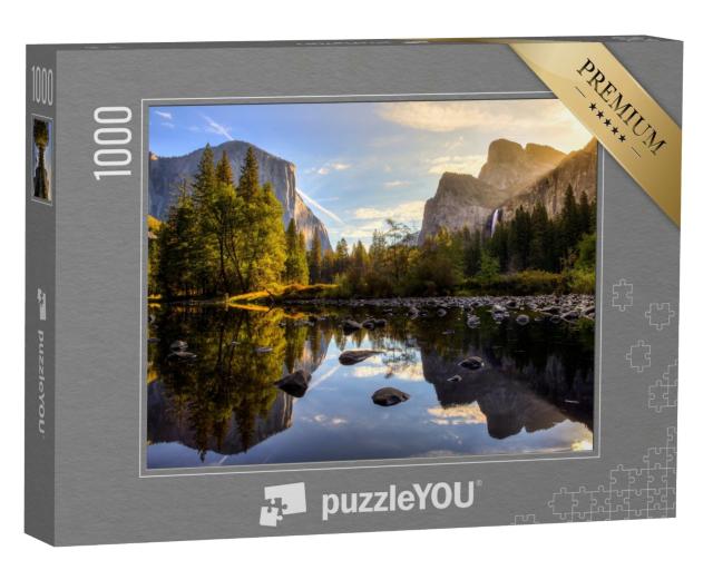 Puzzle 1000 Teile „Sonnenaufgang im Yosemite Valley, Yosemite National Park, Kalifornien“