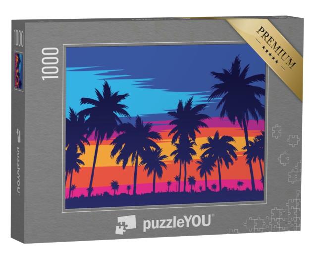 Puzzle 1000 Teile „Ein Abend am Palmenstrand“