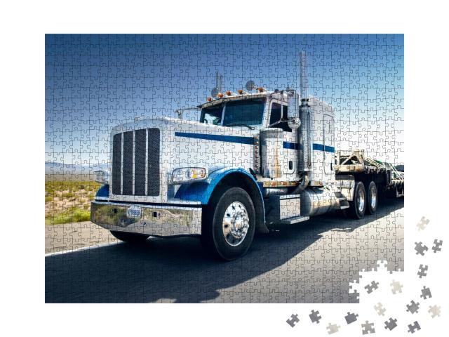 Puzzle 1000 Teile „Großer amerikanischer Truck auf der Straße“