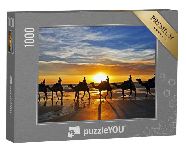 Puzzle 1000 Teile „Broome Strand Kameltour“