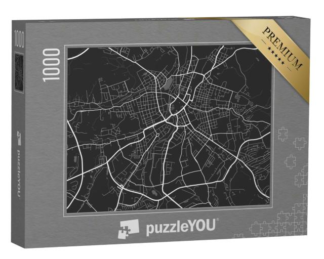 Puzzle 1000 Teile „Vektor-Illustration: Stadtplan von Chemnitz“