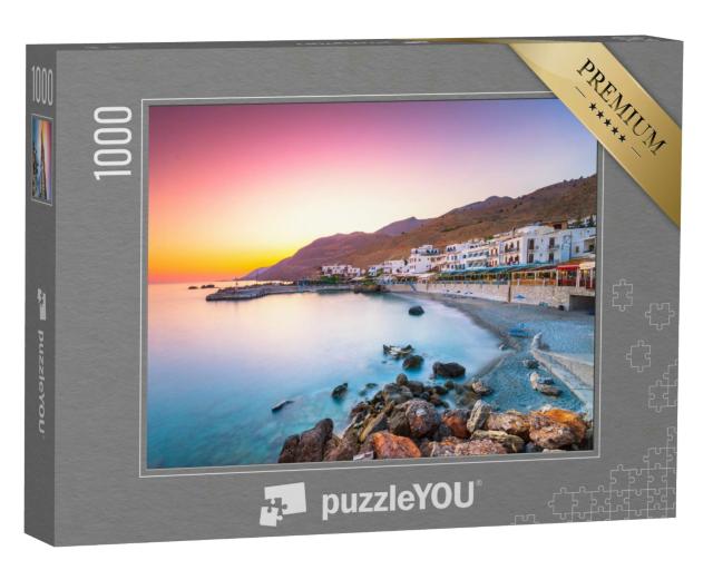 Puzzle 1000 Teile „Das kleine Dorf von Chora Sfakion, Kreta, Griechenland“