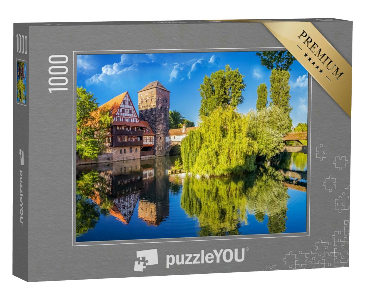 Puzzle 1000 Teile „Die historische Altstadt von Nürnberg an der Pegnitz“