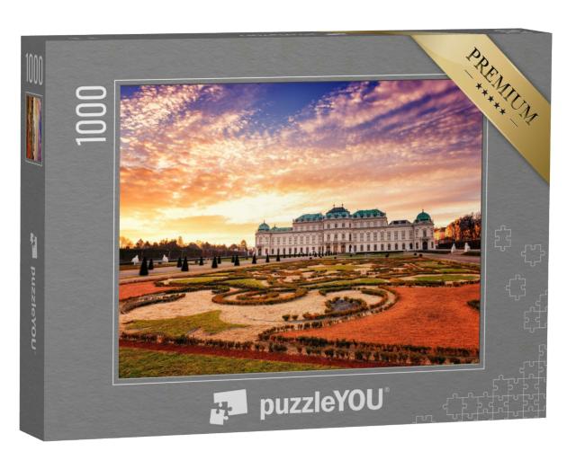 Puzzle 1000 Teile „Belvedere, Wien, Blick auf das Obere Schloss und den königlichen Garten“