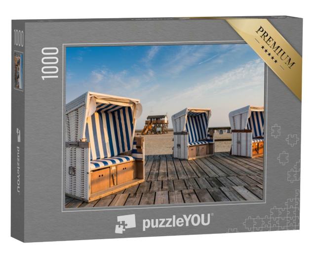 Puzzle 1000 Teile „Strandkörbe am Strand von St. Peter-Ording, Schleswig-Holstein“