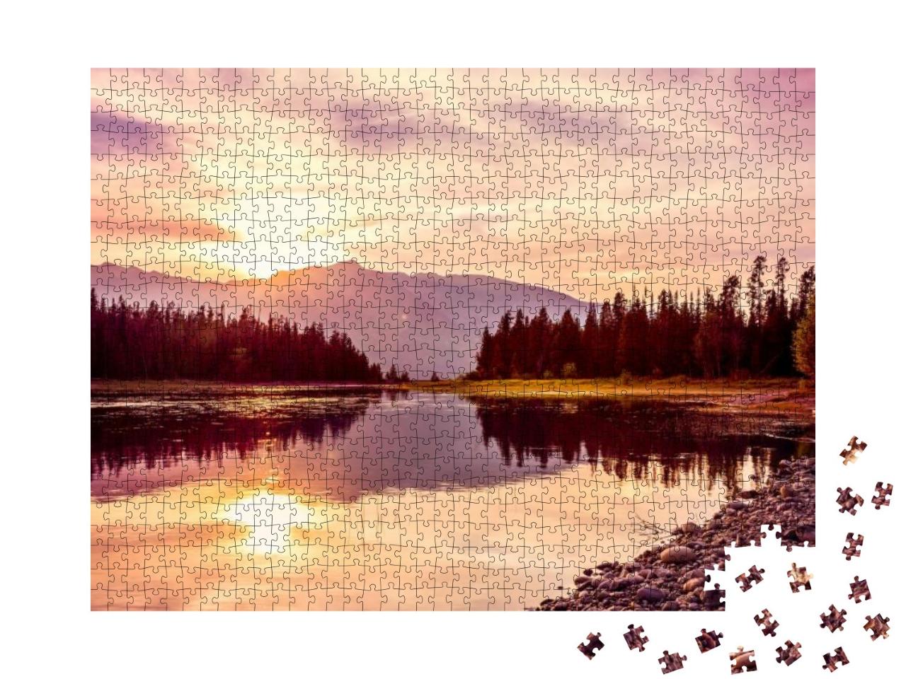 Puzzle 1000 Teile „Jackson Lake, Grand Teton National Park, Wyoming, USA“