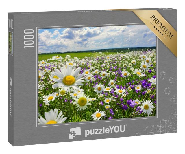 Puzzle 1000 Teile „Sommerlandschaft mit blühender Wiese und Blumen“